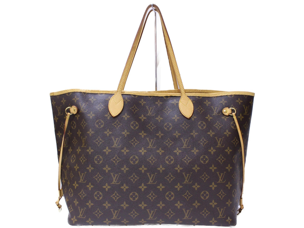 Louis Vuitton Bag Neverfull Monogram Tote Beige Tan